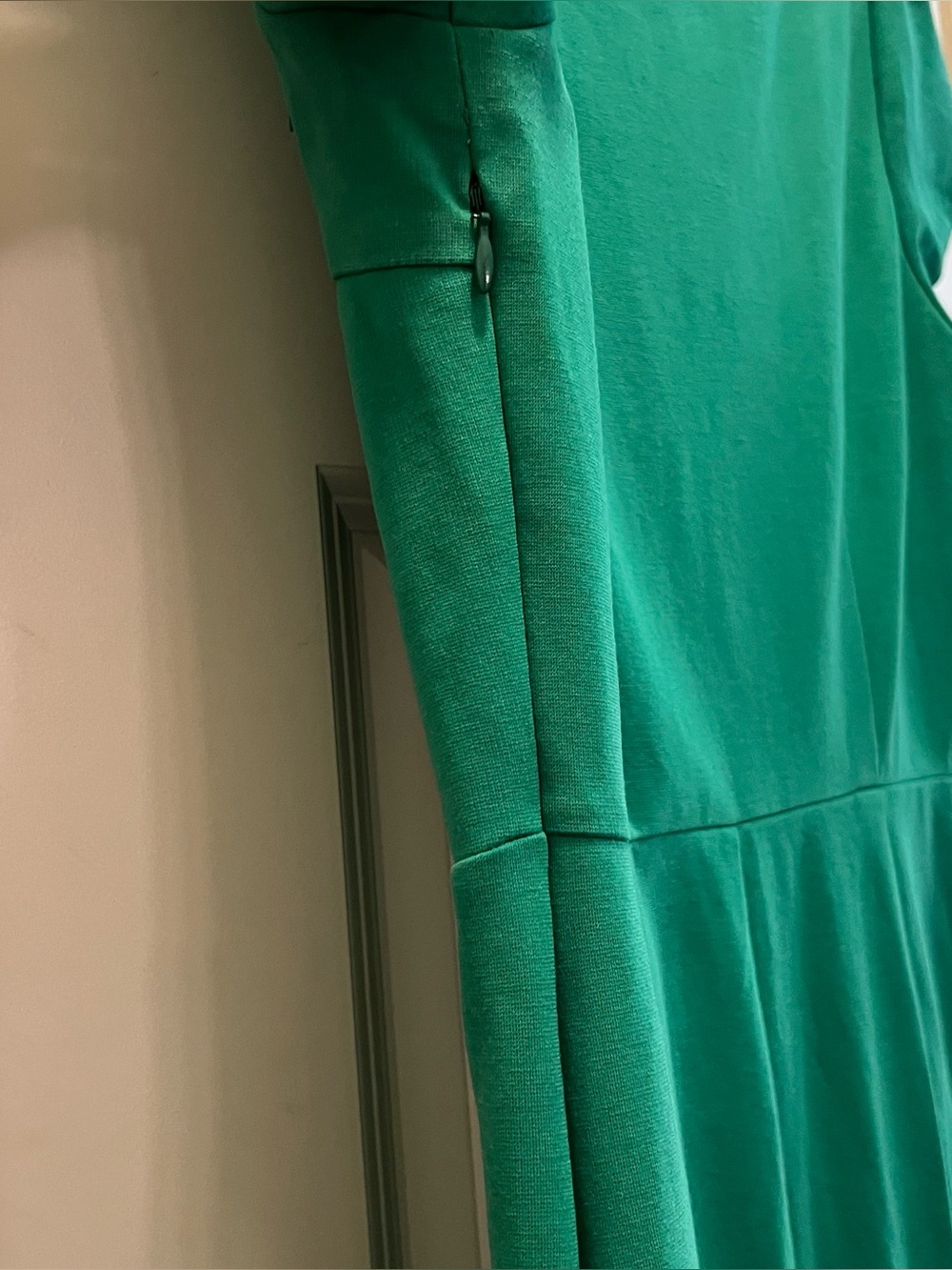 Boden Kelly Green Midi Dress sheath short sleeve 10 L - Picture 5 of 12